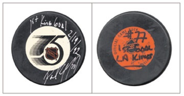 1992 Paul Coffey's 1st Los Angeles Kings Goal Puck