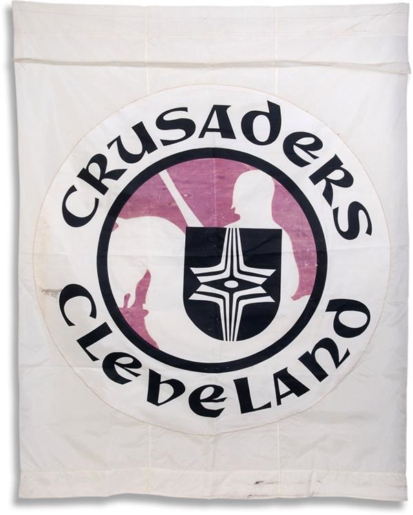 1970's Cleveland Crusaders WHA Banner That Hung In The Arena