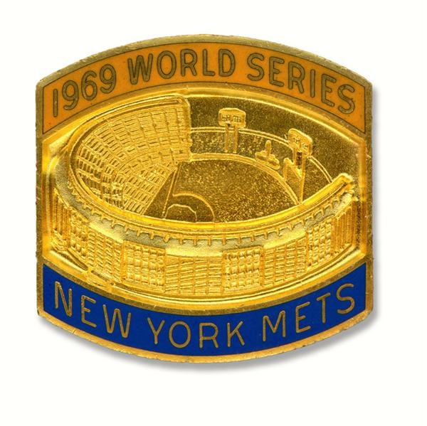 Ernie Davis - 1969 New York Mets World Series Press Pin
