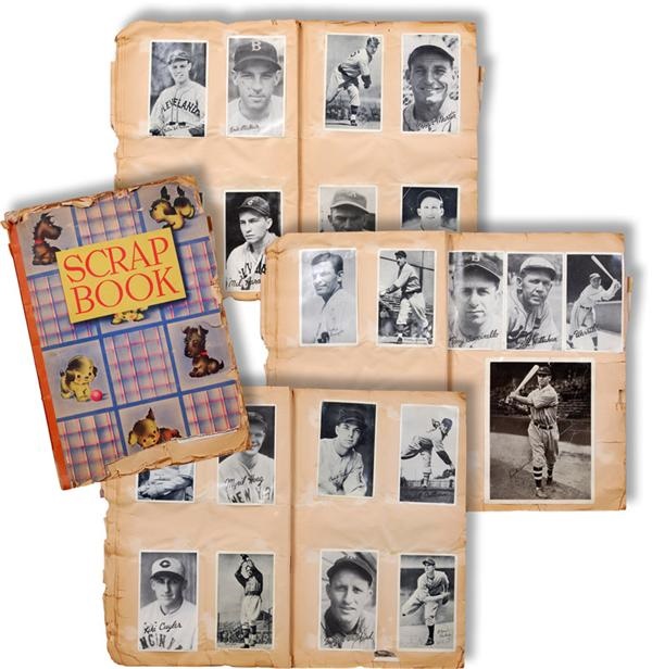 Baseball and Trading Cards - Baseball Scrapbook with Many Fine and Wide Pen Premiums as well as Sport Kings