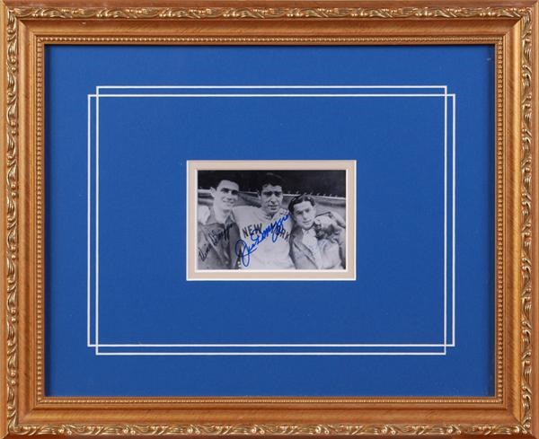 Baseball Autographs - Joe, Vince and Dom Dimaggio Signed Photograph