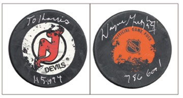 Wayne Gretzky - 1994 Wayne Gretzky's 786th Goal Puck