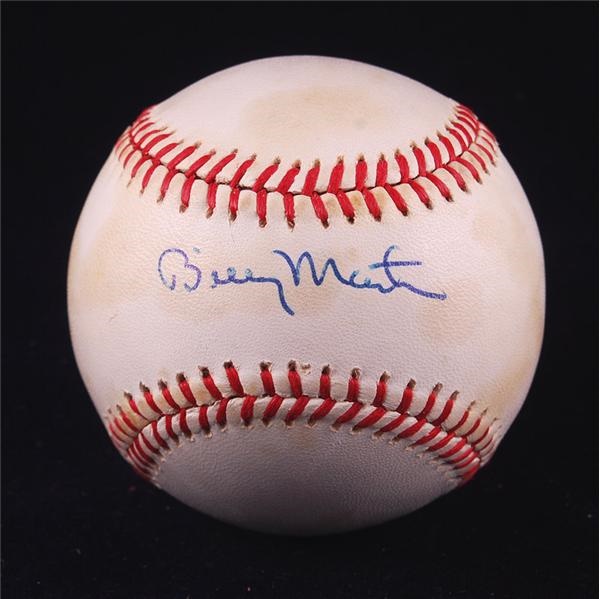 Baseball Autographs - Billy Martin Single Signed Baseball