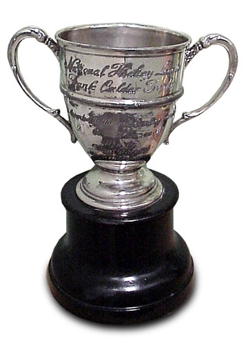 - 1941-42 Frank Calder Trophy Presented to Grant "Knobby" Warwick (14")