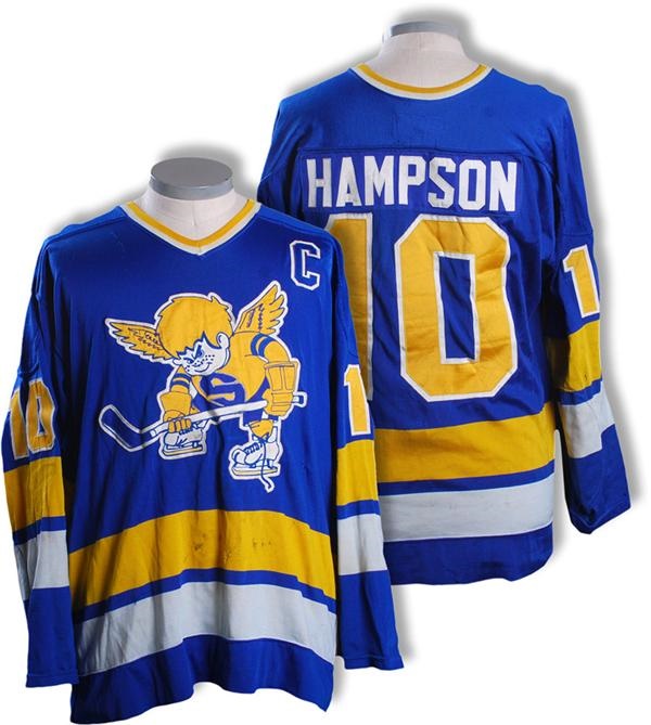 1975-76 Ted Hampson Minnesota Fighting Saints WHA Game Worn  Jersey