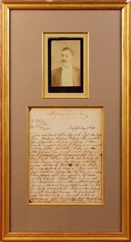 John L. Sullivan Signed Handwritten Letter (1900) and Vintage Photo (circa. 1880's)