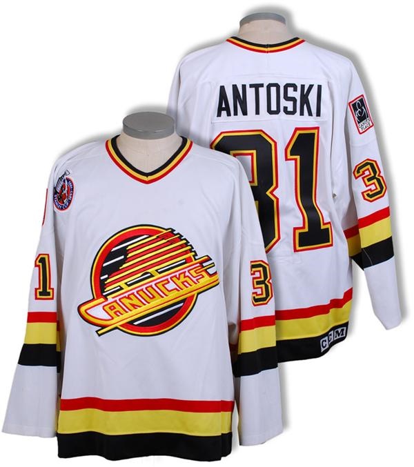 Hockey Equipment - 1992-93 Shawn Antoski Vancouver Canucks Game Worn Jersey