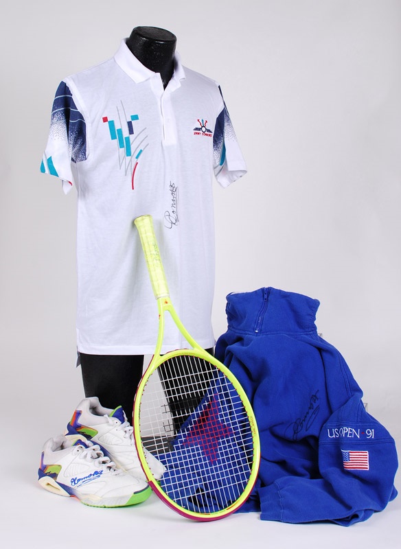 All Sports - Jimmy Connors Autographed Match Used U.S. Open Equipment Collection (4)