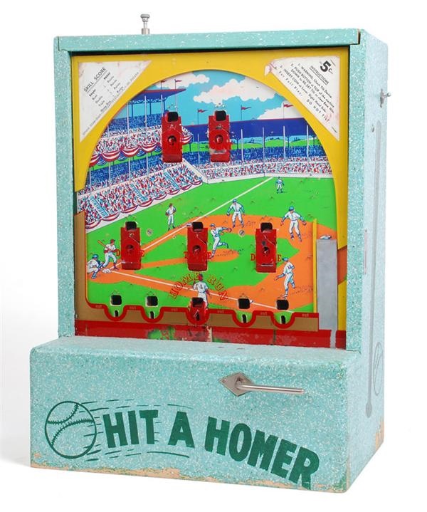 Ernie Davis - Hit a Homer Five  Cent Baseball Coin Op Game