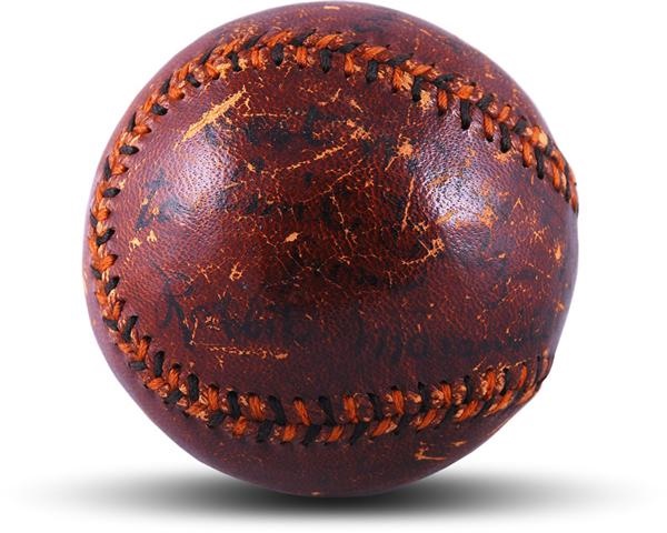 - 1914 Rabbit Maranville Signed World Series Baseball