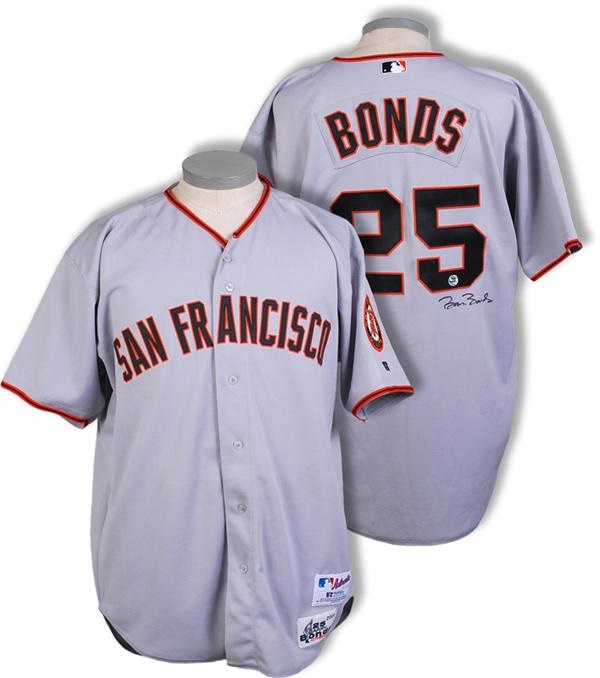 Baseball Equipment - 2001 Barry Bonds Autographed Game Worn Jersey with Bonds LOA