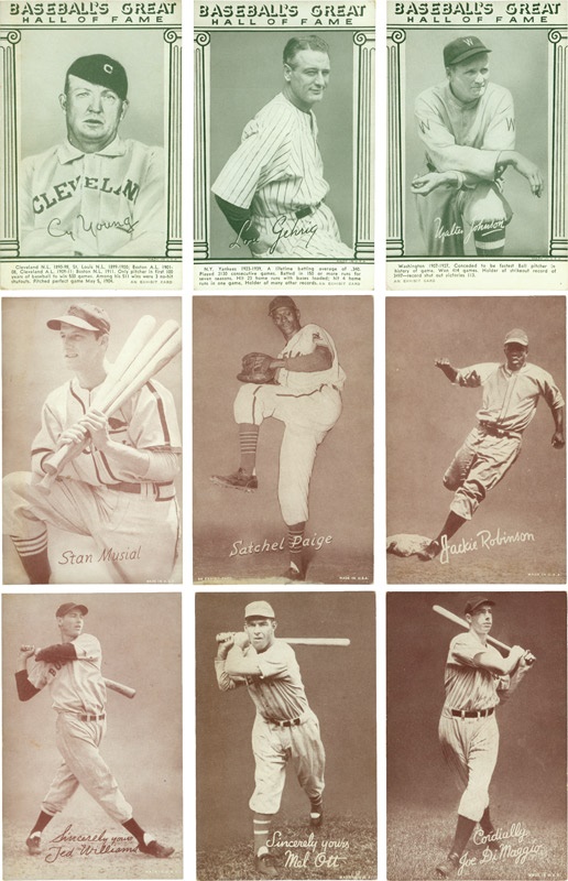 1939-66 Baseball Exhibit Card Collection (128)