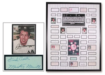 NY Yankees, Giants & Mets - 1951 New York Yankees Signature Display (34x42" framed)