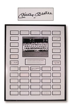 NY Yankees, Giants & Mets - 1961 New York Yankees Team Signed Display (33x41" framed)