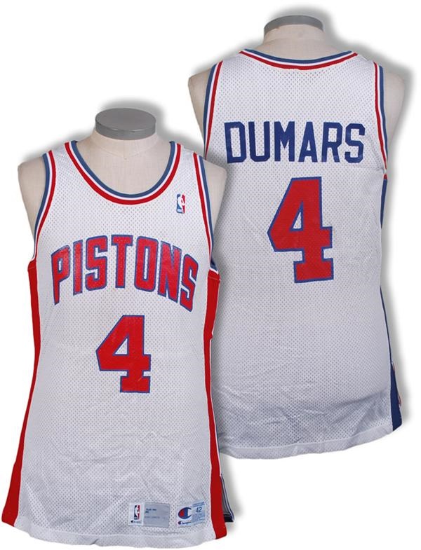 1991 Joe Dumars Detroit Pistons Game Worn Jersey