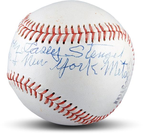 Baseball Autographs - Casey Stengel Single Signed From The Summer of 1975 Baseball