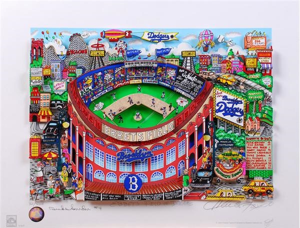 Jackie Robinson & Brooklyn Dodgers - Ebbets Field of Dreams Artwork by Charles Fazzino (#32/50PR)