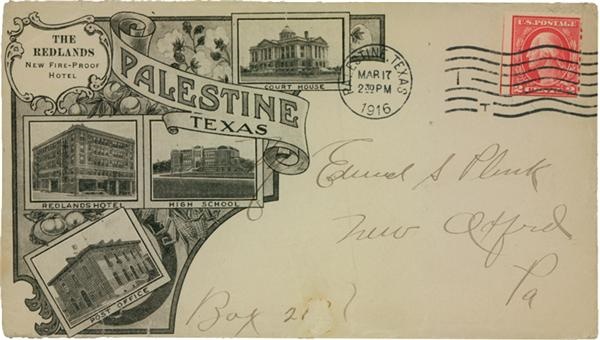 Edward S. Plank Signed Envelope