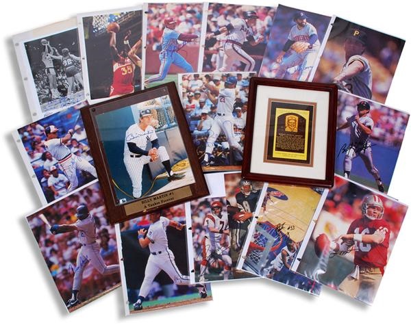- Large Autographed Multi Sport Photo Collection