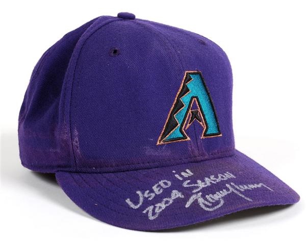 - 2004 Randy Johnson Arizona Diamondbacks Signed Game Worn Hat