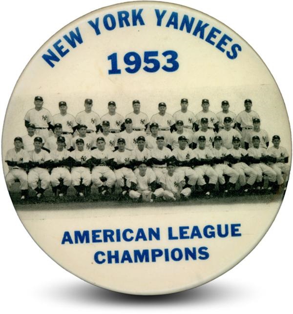 Large 1953 New York Yankee American League Champions Pin