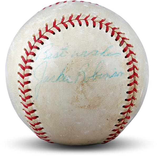 Baseball Autographs - Jackie Robinson Signed Baseball