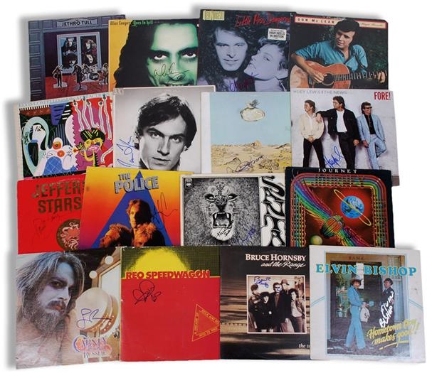 Rock And Pop Culture - Collection of Rock & Roll Signed Album Covers (28)