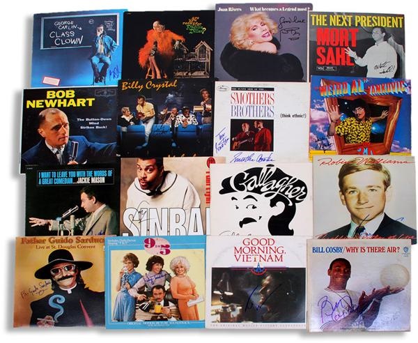 - Collection of Comedian Signed Album Covers (16)