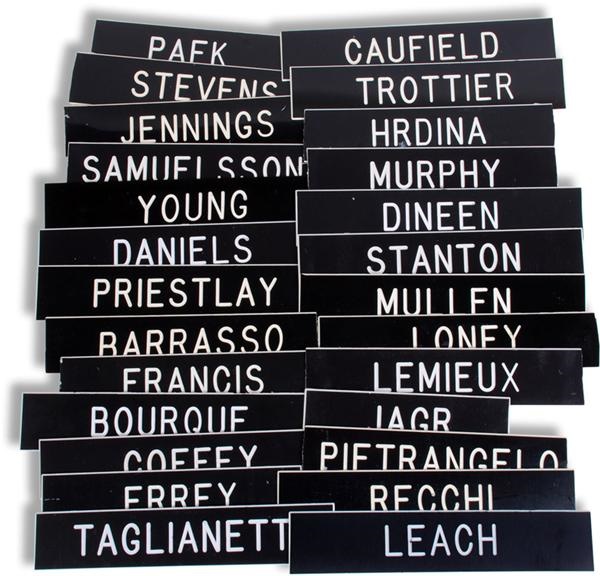 Hockey Memorabilia - 1990-91 Pittsburgh Penguins Locker Name Plates (26)