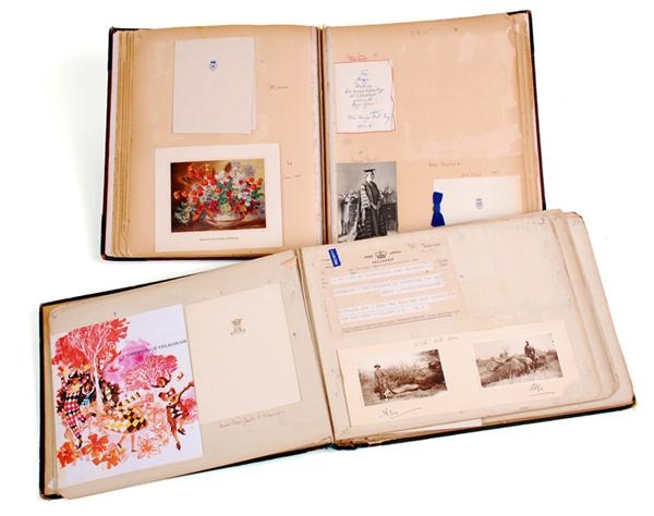 - Royalty Scrapbooks with Several Queen Mary Signed Greeting Cards (2)