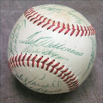 - 1955 Boston Red Sox Team Signed Baseball