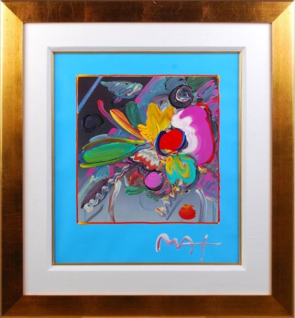 - New York Flower Show Originial Painting by Peter Max