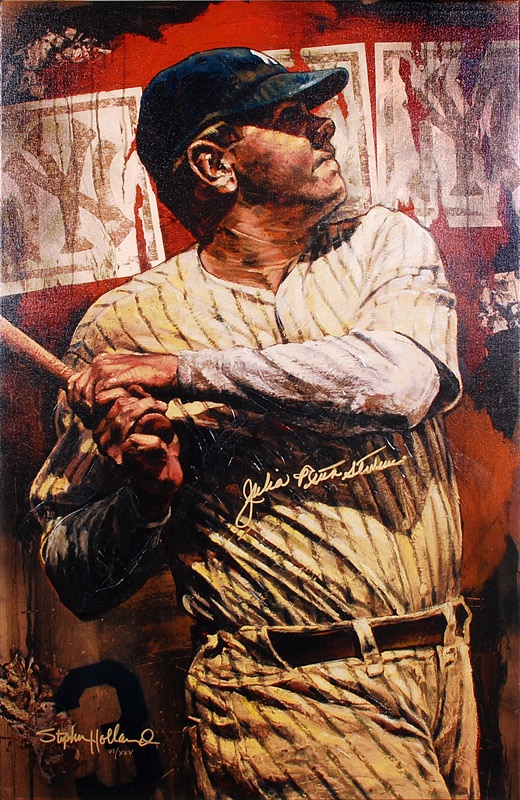 Sports Fine Art - Babe Ruth Limited Edition Giclee by Stephen Holland