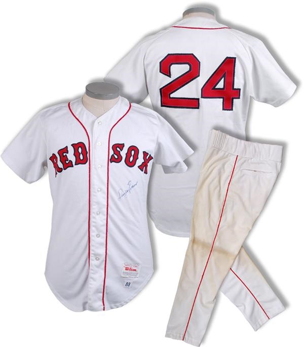 - 1988 Dwight Evans Boston Red Sox Aurographed Game Worn Jersey and Pants
