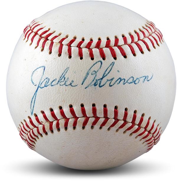 Baseball Autographs - Jackie Robinson Single Signed Baseball