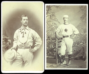 19th Century Baseball - 1870's Baseball Carte de Visites (2)