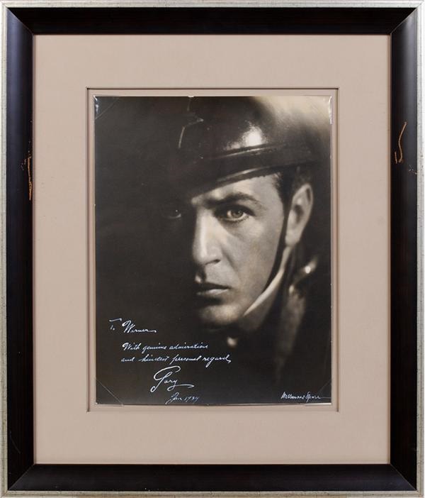 Rock And Pop Culture - Gary Cooper Signed "Farewell To Arms" Photo by Melbourne Spurr