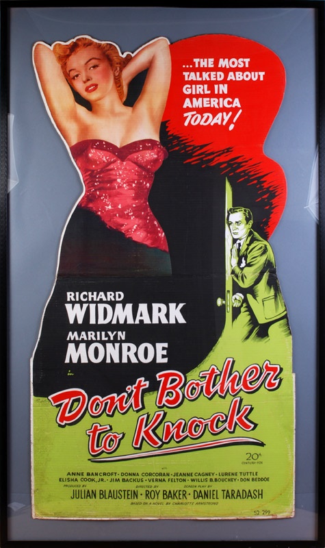 Marilyn Monroe "Don't Bother to Knock" Large Standee (1952)