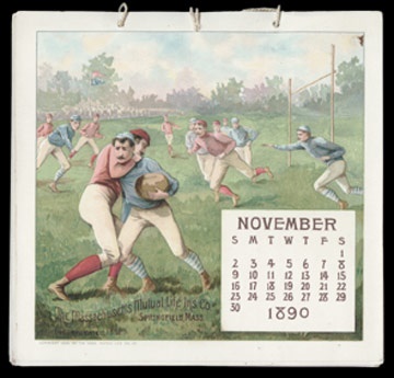 1890 Football Calendar