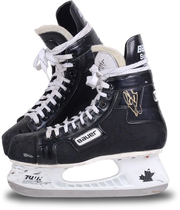 Hockey Equipment - 1997-98 Ron Francis Pittsburgh Penguins 1,400th Career Point Game Worn Skates