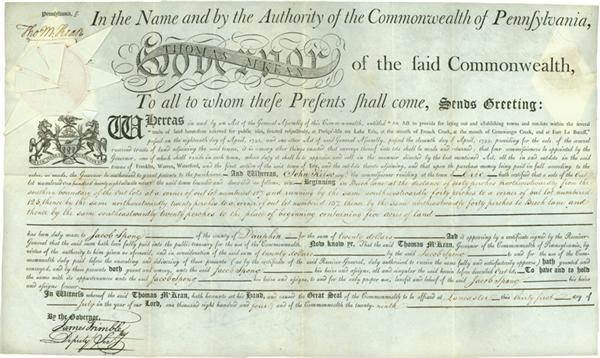 Rock And Pop Culture - 1804 Thomas McKean (Signer of Declaration of Independence) Signed Original Document