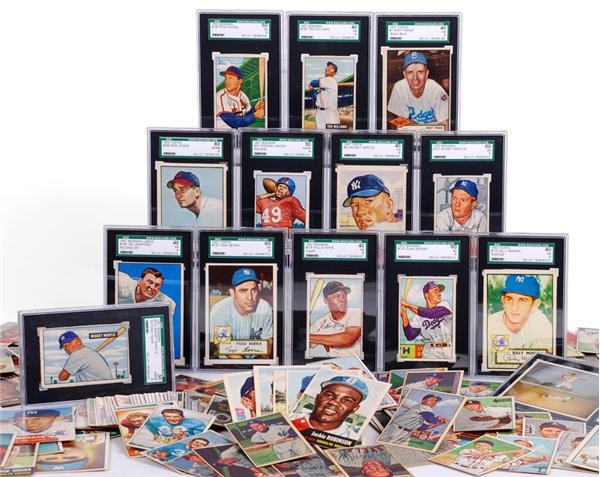 Huge Estate Find of Early 1950's Sports Cards Loaded with Stars -1951 Bowman Mantle, 1953 Topps Mantle and More (1400+)