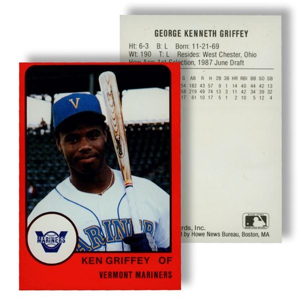 Ken Griffey Jr. Vermont Mariners Minor League Pre-Rookie Cards (400)