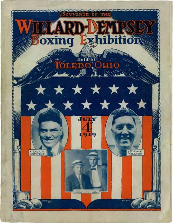 1919 Jack Dempsey vs. Jess Willard Fight Program