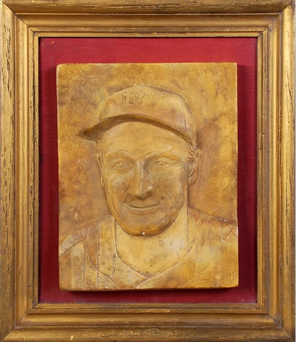 NY Yankees, Giants & Mets - Lou Gehrig Original Mold For His Yankee Stadium Plaque