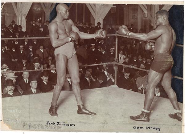 Muhammad Ali & Boxing - JACK JOHNSON V SAM McVEY : Ring action, 1910s