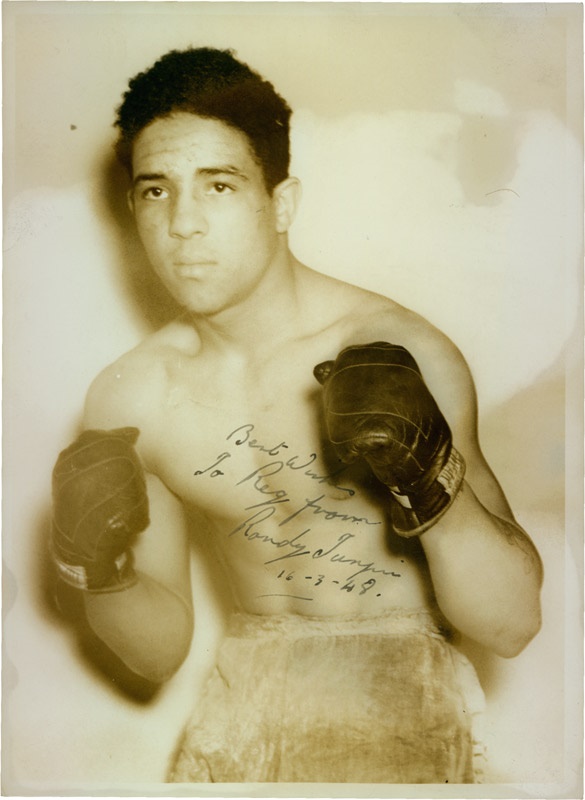 Muhammad Ali & Boxing - 1948 Randy Turpin Signed Photograph