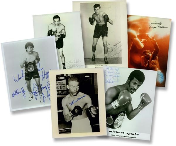 - Collection of Signed Boxing Photos with Ten Hall of Famers (13 total)