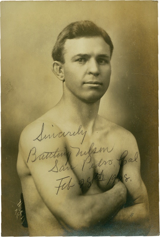 - 1908 Battling Nelson Signed Photograph