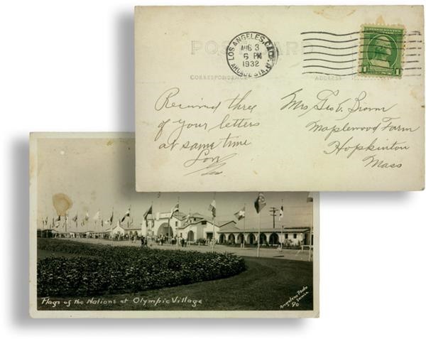 - 1932 George V. Brown Signed Postcard